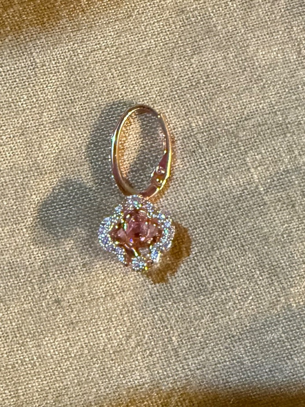 New SWAROVSKI Una Drop Earrings Clover Design with Pink Drop 18K Rose Gold - Picture 11 of 13